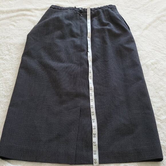 VTG Pendleton Small Tweed Black Virgin Wool Pencil Lined Straight Skirt Women 10 - Picture 5 of 7